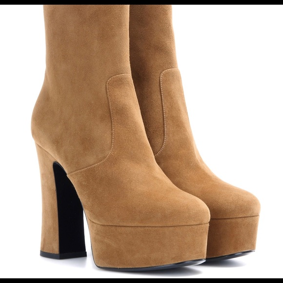 Saint Laurent Billy Suede Platform Boot - Picture 1 of 4